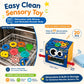 edusense Monster Feed Me Sensory Shape Sorter - 20 Washable Silicone Shapes | Fine Motor Feeding Toy for Toddlers 3+ | Occupational Therapist Designed