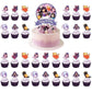 Jlemon 25Pcs Cat Game Party Cake topper Super Cat Theme Cake Decorations with 24pcs Cupcake Toppers, 1pcs Big Cake Topper for Cat Game Birthday Party