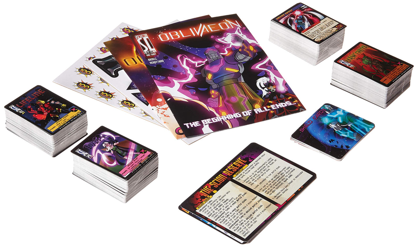Greater Than Games | Sentinels of The Multiverse: Oblivaeon (Enhanced Edition) | Cooperative Strategy Board Game | 2 to 5 Players | 45 Minutes | Ages