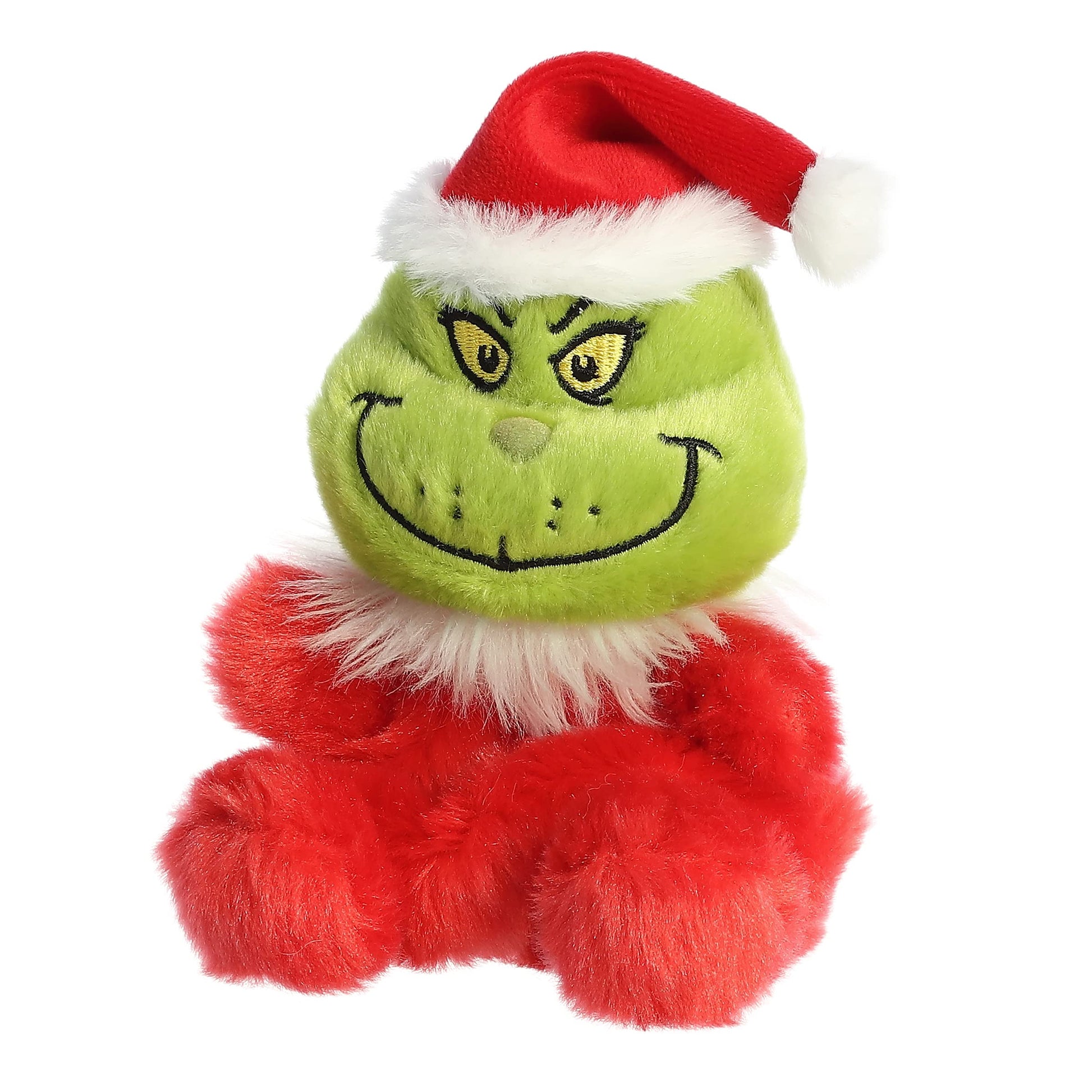 Aurora® Whimsical Dr. Seuss™ Santa Grinch Palm Pals™ Stuffed Animal - Officially Licensed Plush for Imaginative Play - Perfect for Kids and Adults