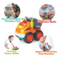 6 Pieces Construction Vehicles Toy Trucks Set - Bulldozer, Cement Mixer, Dumper, Forklift, Excavator and Road Roller for Your Little Contractor - Push