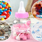 8.5" Jumbo Fillable Baby Shower Bank Plastic Decoration Centerpiece (Pink, 8.5")