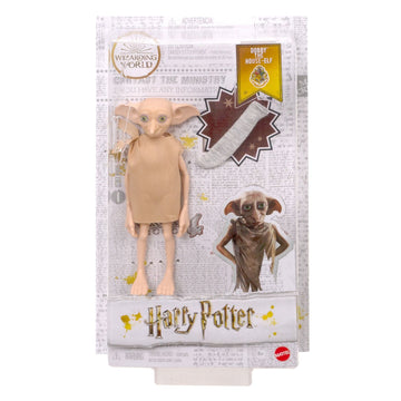 Harry Potter Collectible Dobby the House Elf Doll (5-inch), Wearing Fabric Tunic, with Sock Accessory, Gift for Collectors and Kids 6 Years Old and Up