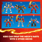 LEGO NINJAGO Sora’s Elemental Tech Mech Mini Ninja Toy, Customizable Figure, Adventure Toy Set for Kids with Sora Minifigure, Ninja Action Figure Gift