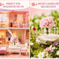 2Pcs Miniature Flowers Vases with Realistic Handmade Rose,1:12 Scale Dollhouse Miniature Flower in Vase Dollhouse Scenes, Micro Landscape Decorations