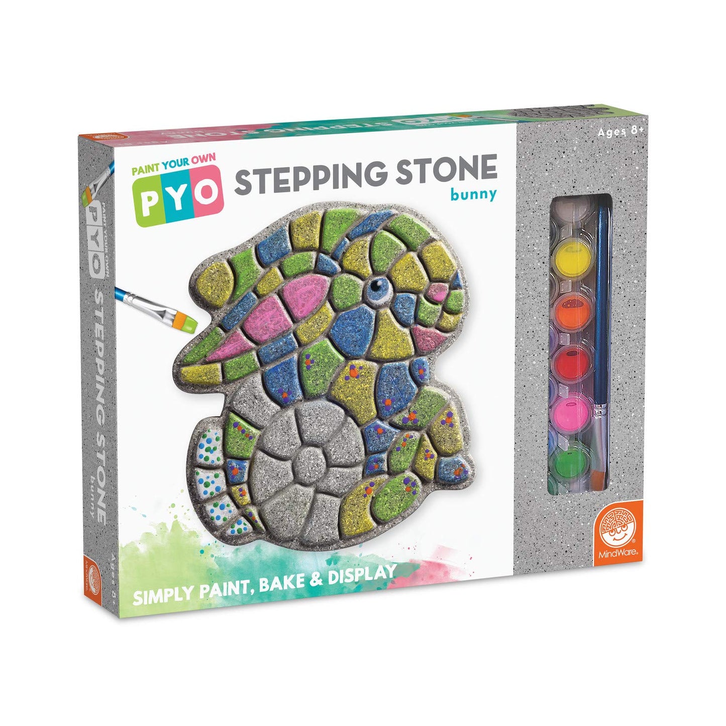 MindWare Paint Your Own Stepping Stone: Bunny - Easter Gift for 8 Year Olds & Up