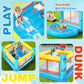 AKEYDIY Bounce House for Kids 3-6, Indoor/Outdoor Inflatable Bouncy Castle with Removable Ball Pit, Hopscotch Game, Basketball Hoop & Air Blower