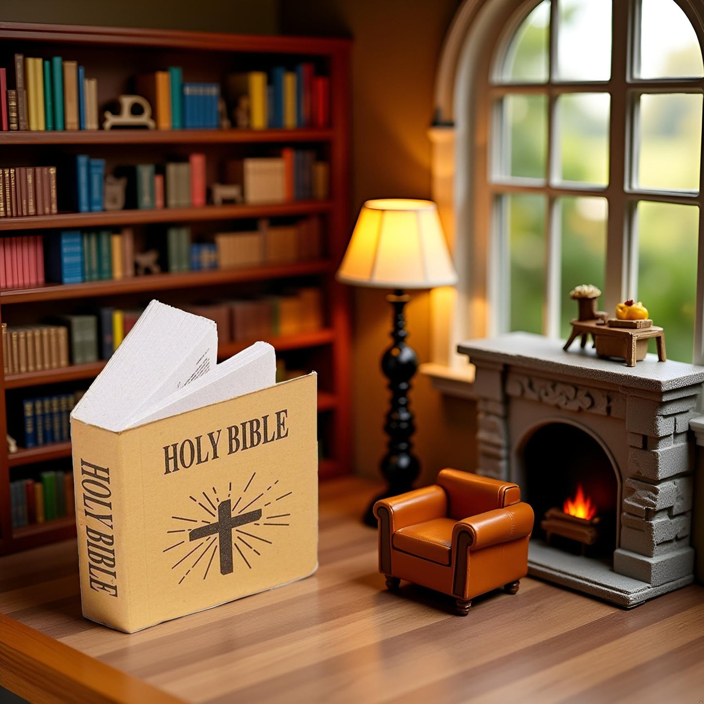 Mini Bible Pocket Book 1/12 Dollhouse Miniature Book Bookshelf Bedroom Library Accessories, Dollhouse Furniture, Dolls and Accessories, Decorations