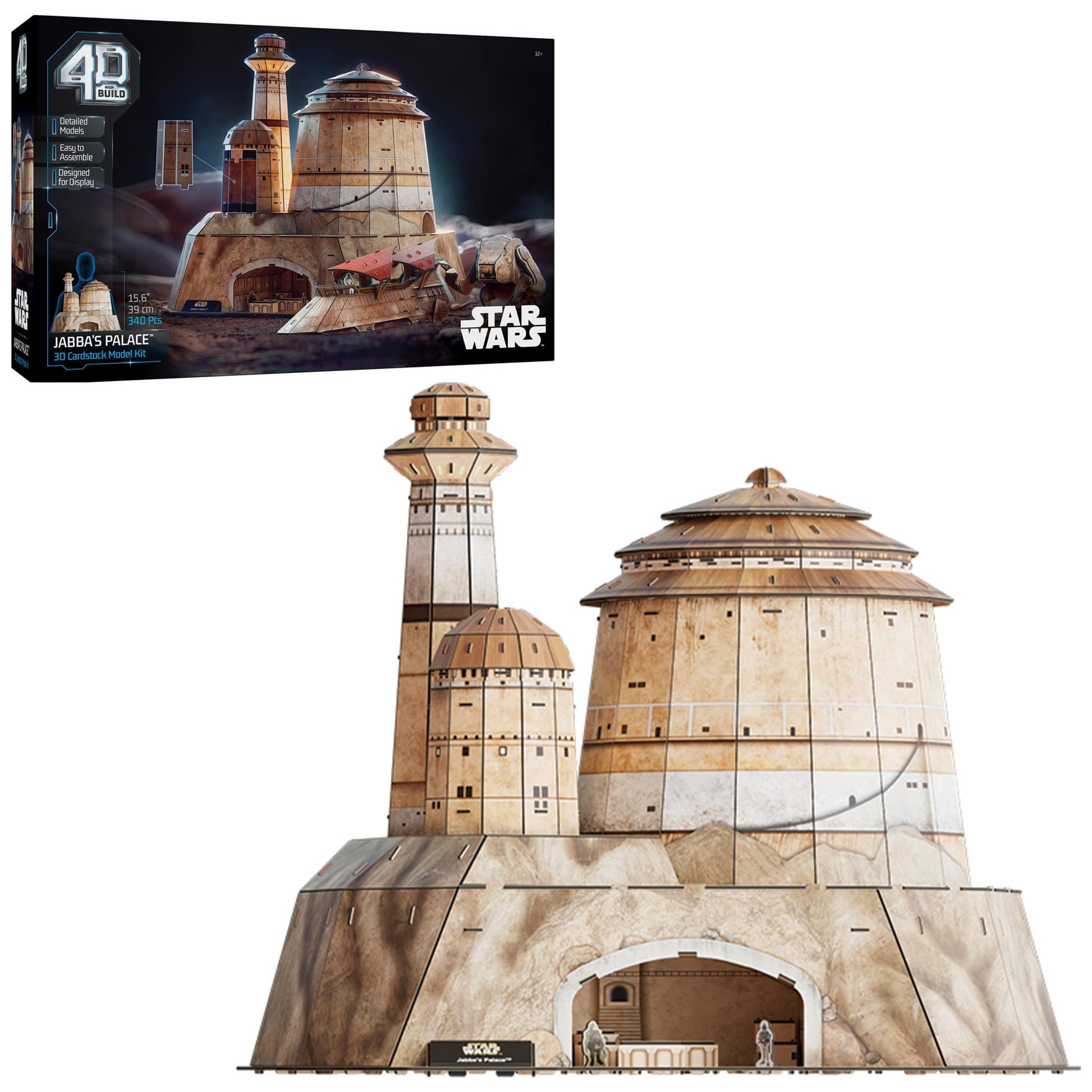 4D Build, Star Wars Jabba’s Palace 3D Model Kit, Star Wars Collectibles & Desk Décor, Adult Puzzles, Building Toys, 3D Puzzles for Adults & Teens, 340
