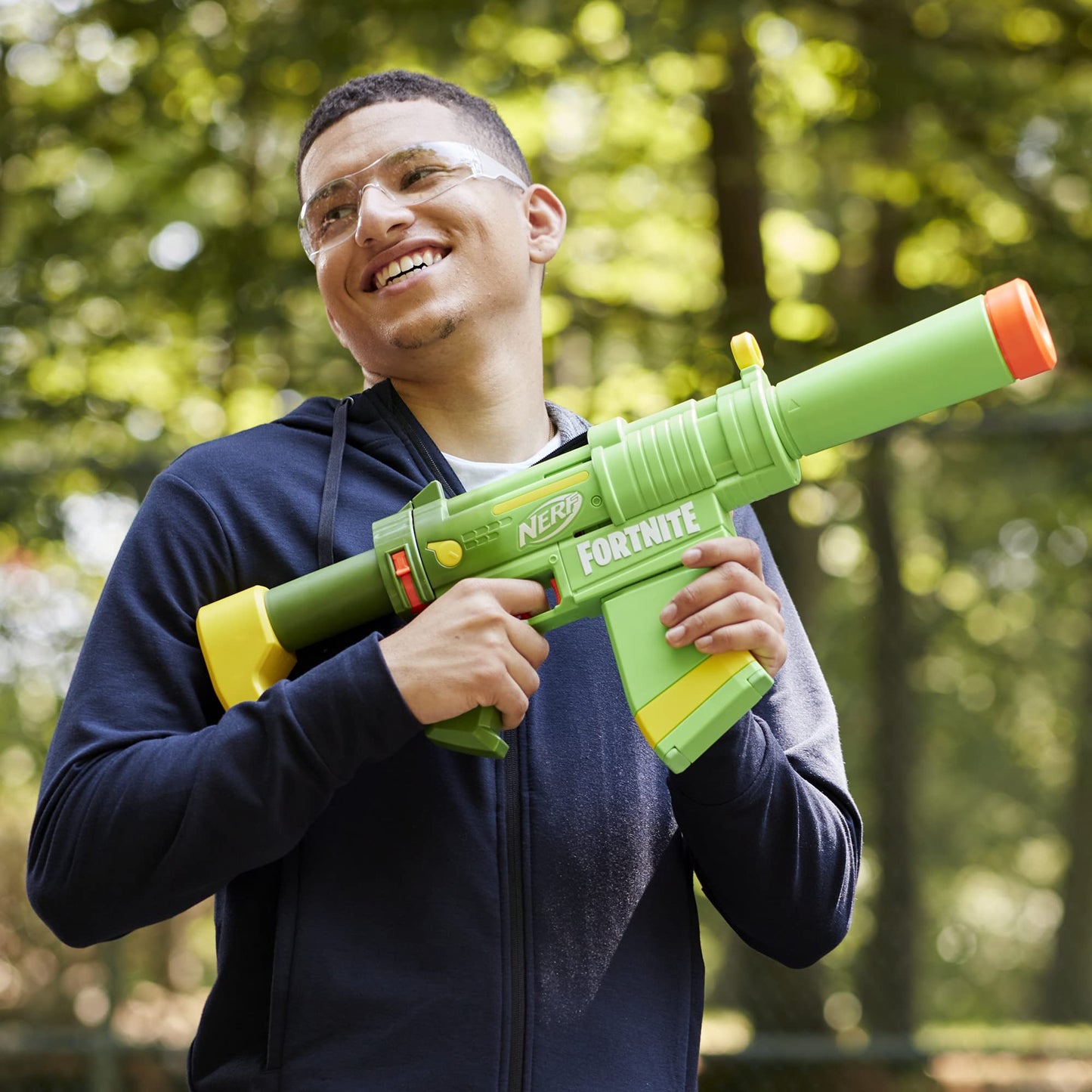 Nerf Fortnite SMG-Zesty Blaster, 10 Nerf Elite Darts, 10-Dart Clip, Removable Stock & Barrel, Fortnite Gifts for Boys & Girls