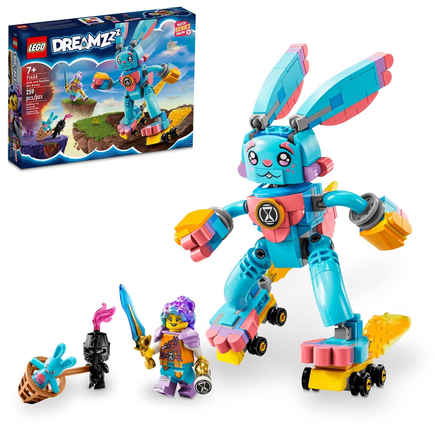 LEGO DREAMZzz Izzie and Bunchu The Bunny Building Toy Set, 2 Ways to Build Bunchu The Bunny, Includes Grimspawn and Izzie Minifigures, Gift for Kids