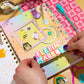 Squishmallows Original DIY Journaling Kit, Includes Craft Supplies Like Cute Stickers for Journaling, Sketch Pad, Cam The Cat Charm, Keychain, Fun