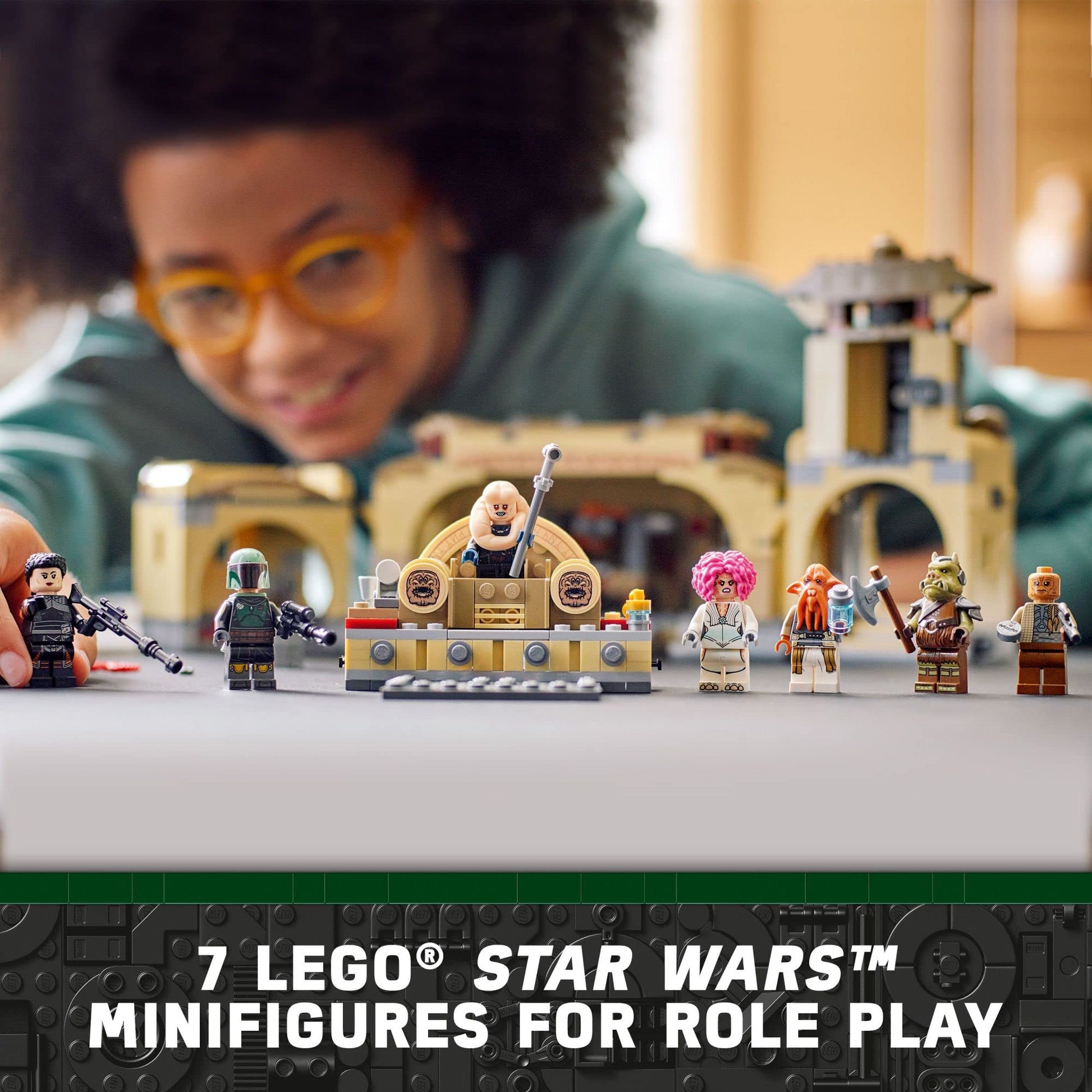 LEGO Star Wars Boba Fett’s Throne Room Building Kit 75326, with Jabba The Hutt Palace and 7 Minifigures, Star Wars Building Set, Great Gift for Star
