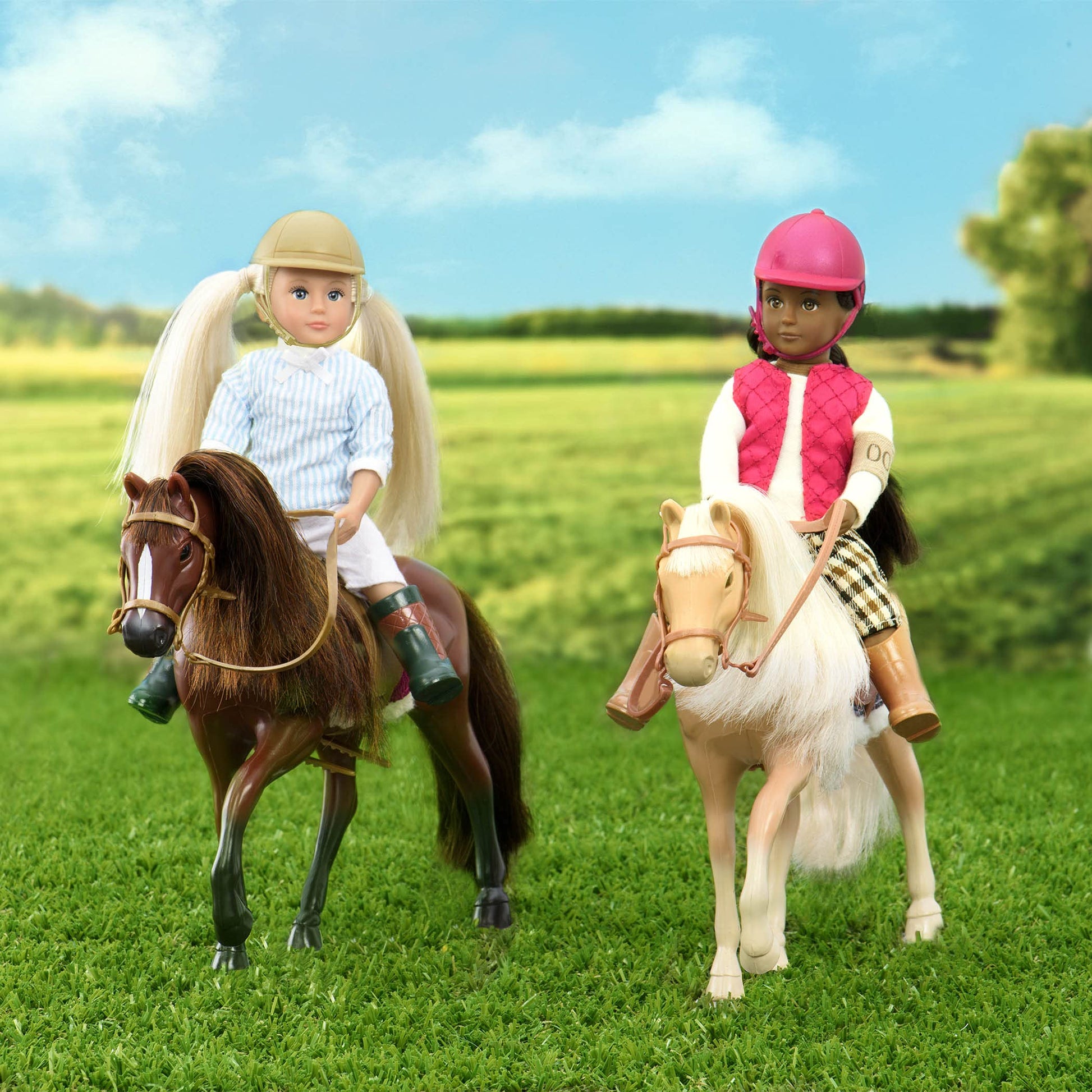Lori Dolls - American Quarter Horse - Toy Horse - Light Brown 6-inch Horse for Mini Doll - Animal & Accessories - Play Set for Kids - 3 Years +