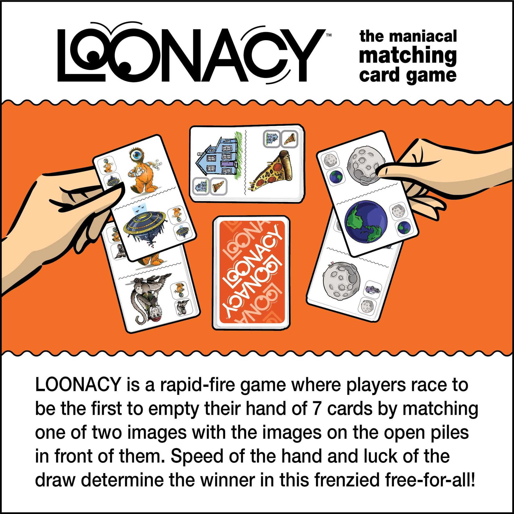 Loonacy Card Game - Maniacal Matching for 2-5 Players