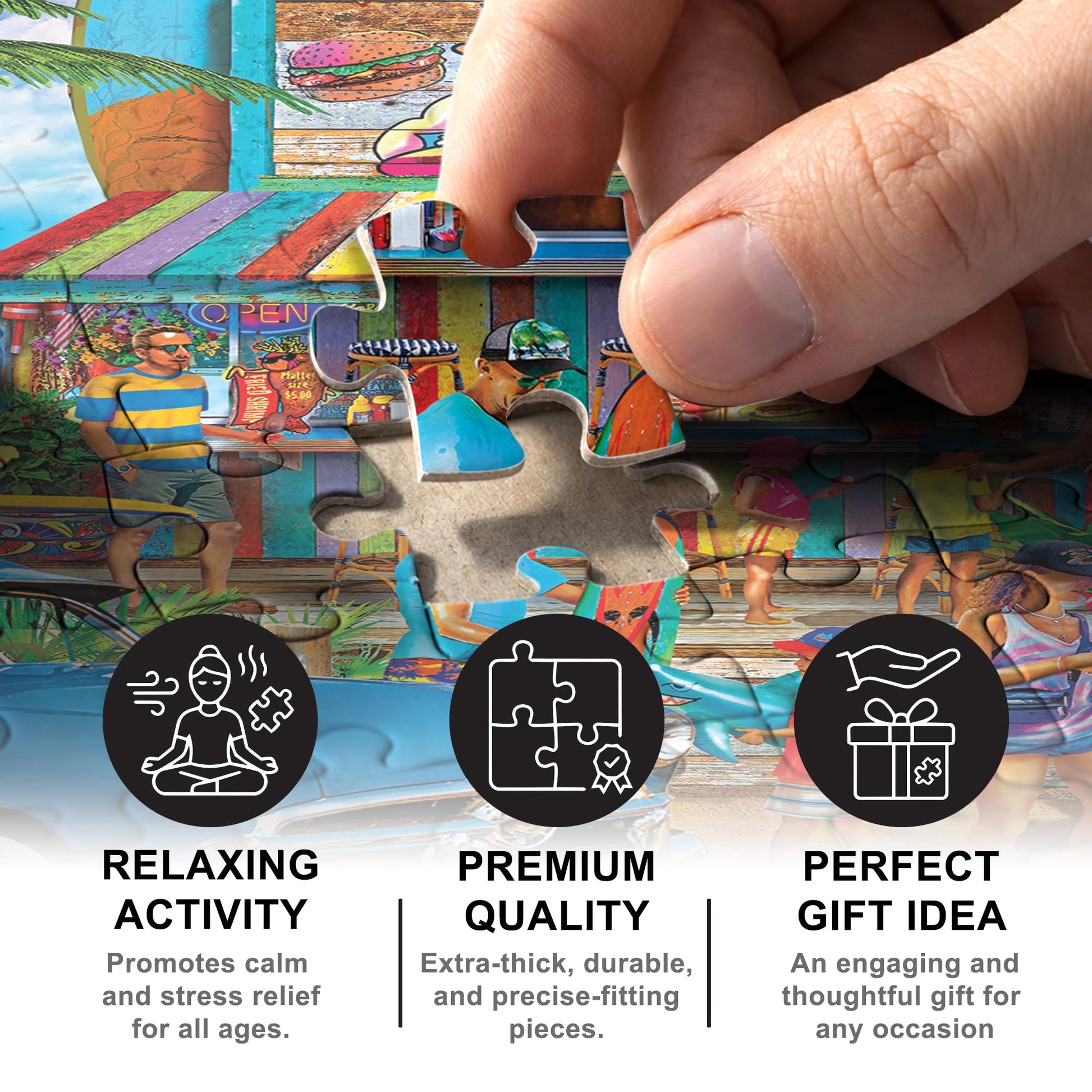 MasterPieces 550 Piece Jigsaw Puzzle For Adults and Family - The Surf Dog Grill - 18"x24"