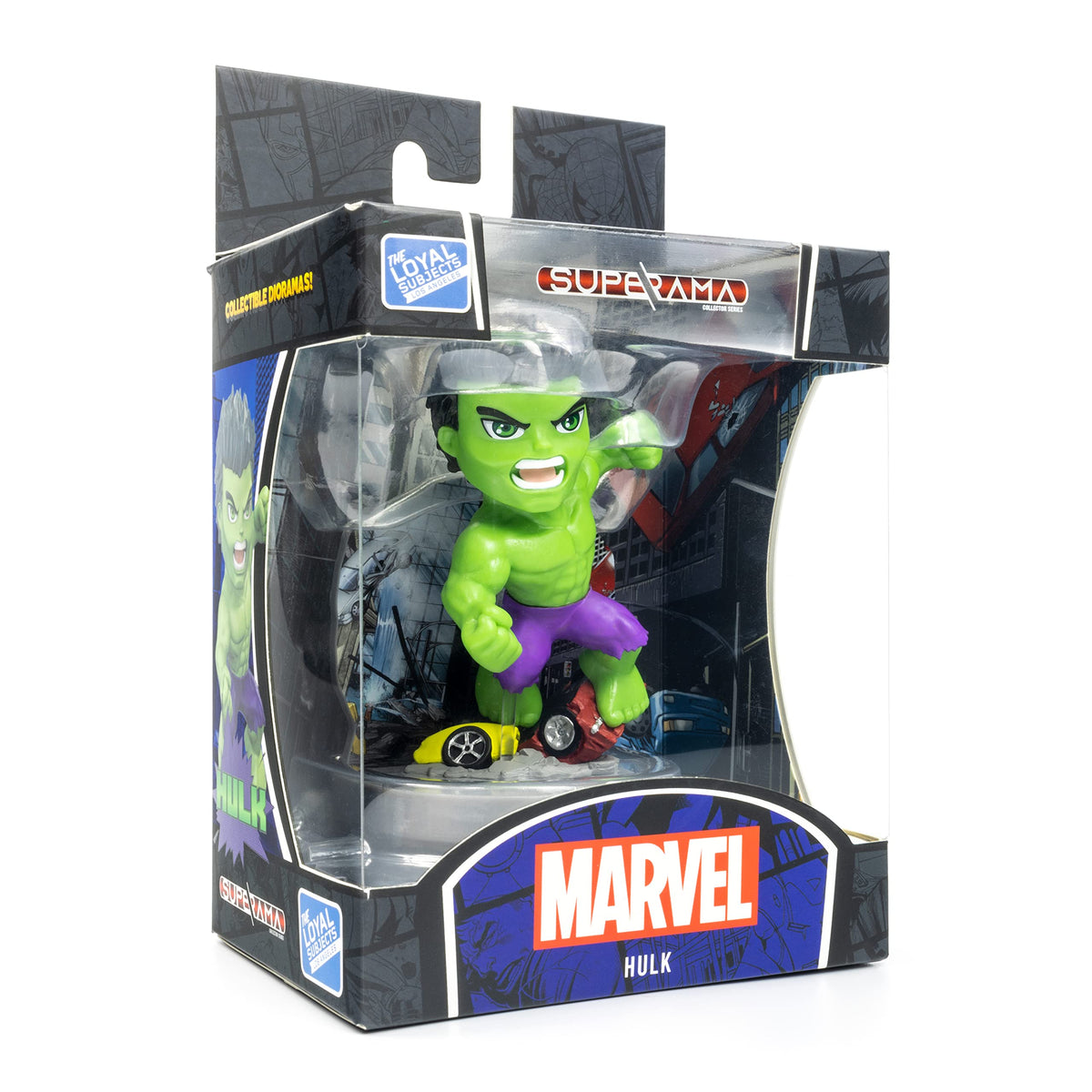 The Loyal Subjects Marvel Superama Hulk with Scenic Diorama & Base