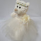 KINNEX COLLECTIONS SINCE 1997 12" Mi Bautizo Teddy Bear with Dress (Centerpiece) ~ B09631B-2 (Ivory)