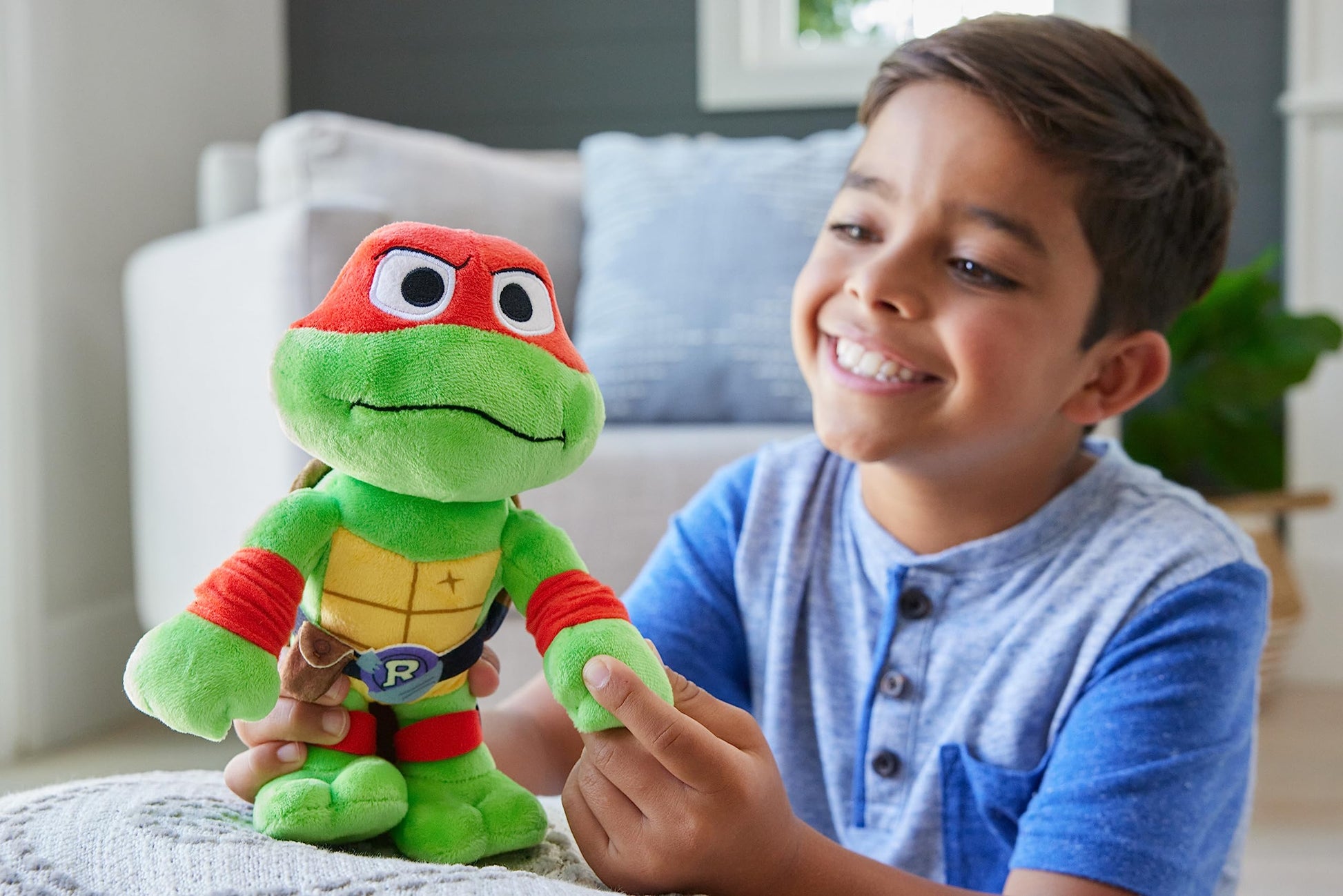 Mattel Teenage Mutant Ninja Turtles: Mutant Mayhem Raphael Plush Toy, 8 Inch Red Masked Soft Doll of TMNT Movie Hothead Muscle Fighter Raph