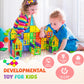 cossy 60 Pcs Magnet Tiles Magnetic 3D Building Blocks Set Educational Construction Toys for 3+ Year Kids with Stronger Magnets, Rivets-Fastened