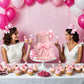36 PCS Oversized Pink Bow Cake Toppers for Girls EVA Foam Bowknot Princess Cake Decorations Wedding Cake Topper for Birthday Baby Shower