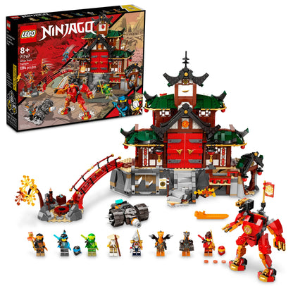 LEGO NINJAGO Ninja Dojo Temple Masters of Spinjitzu Set 71767, Ninja Toy Building Kit with 8 Minifigures and Toy Snake Figure, Collectible Mission