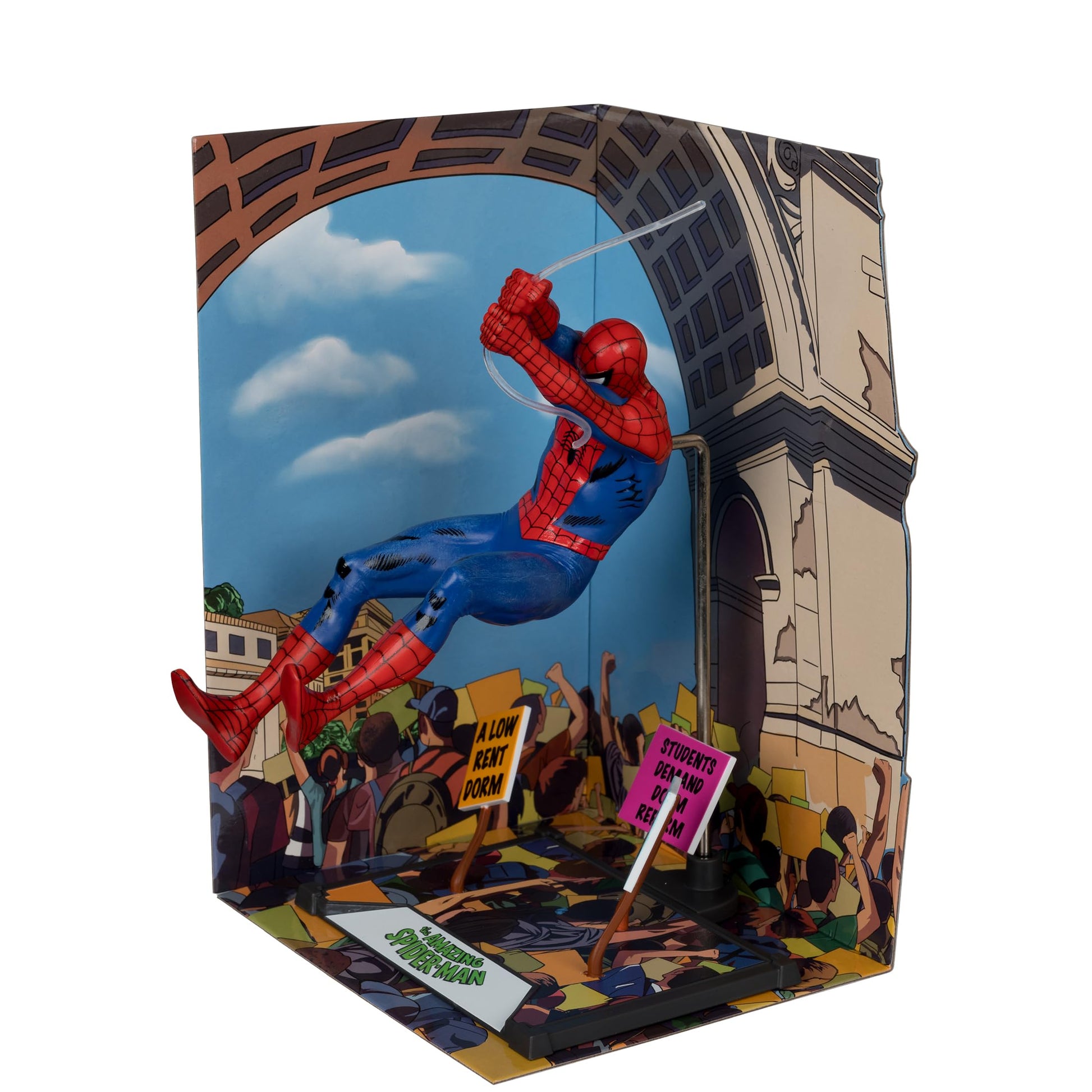 Marvel Collectible 7 Inch Statue Figure 1/10 Scale Posed Scene - Amazing Spider-Man #68 Gold Label