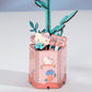 Hands Craft Hello Kitty and Friends Pink Rose 3D Wooden Puzzle Kit | DIY Flower Model | Arts & Crafts for Adults & Kids | Creative Hobby Kits | Hello