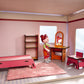 HABA Little Friends Beauty Corner - 4 Pc Dollhouse Furniture Set with Bed & Vanity