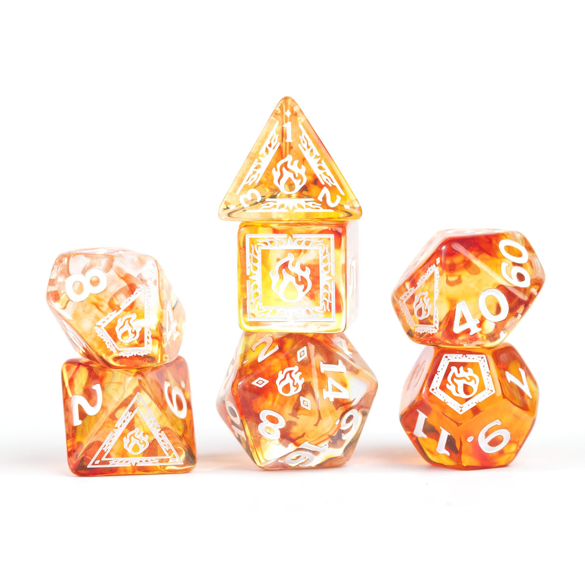 D&D Adventure Dice (Sorcerer Class: Orange)