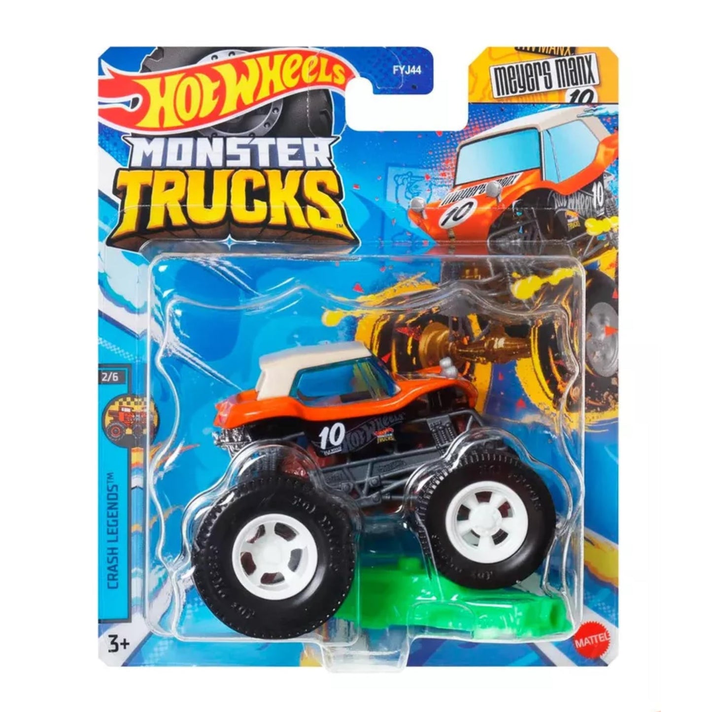Matchbox Hot Wheels Monster Trucks Meyers Manx Crash Legends 2/6