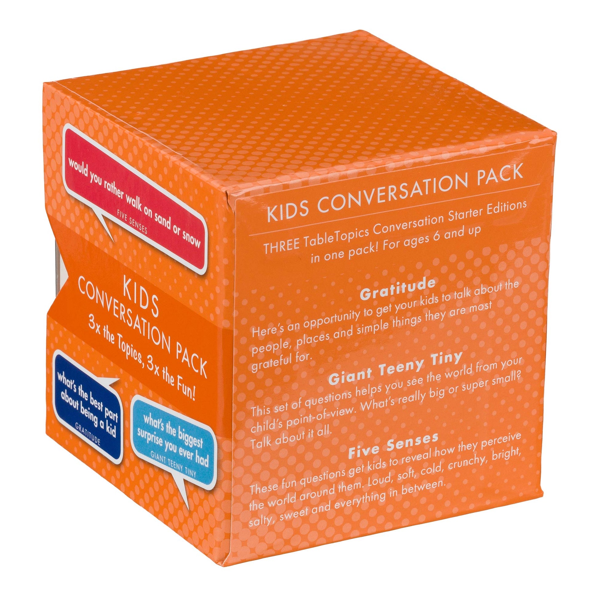 TableTopics Kids Conversation Pack for Families with Young Children, 120 Engaging Question Cards for Dinner & Classrooms, Boxed Set of 3 Topics