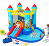 AKEYDIY Bouncy House for Kids, 5-in-1 Inflatable Bouncer with Slide, Ball Pit & Ring Toss, Heavy Duty Oxford Jumping Castle for Backyard Outdoor