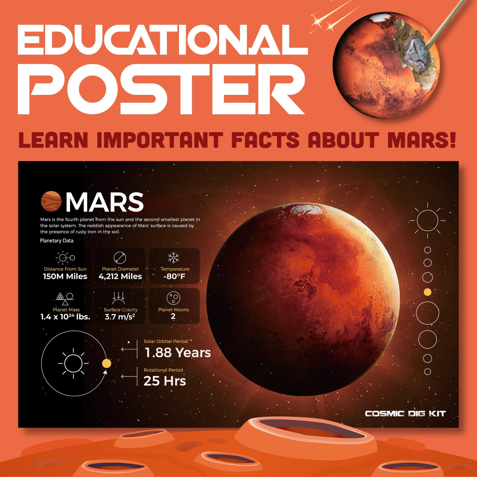 Cosmic Dig Kit by Big Discoveries - Explore the Planets of the Solar System with Gem & Fossil Excavation Kits for Kids | STEM Toy Science Dig Kits