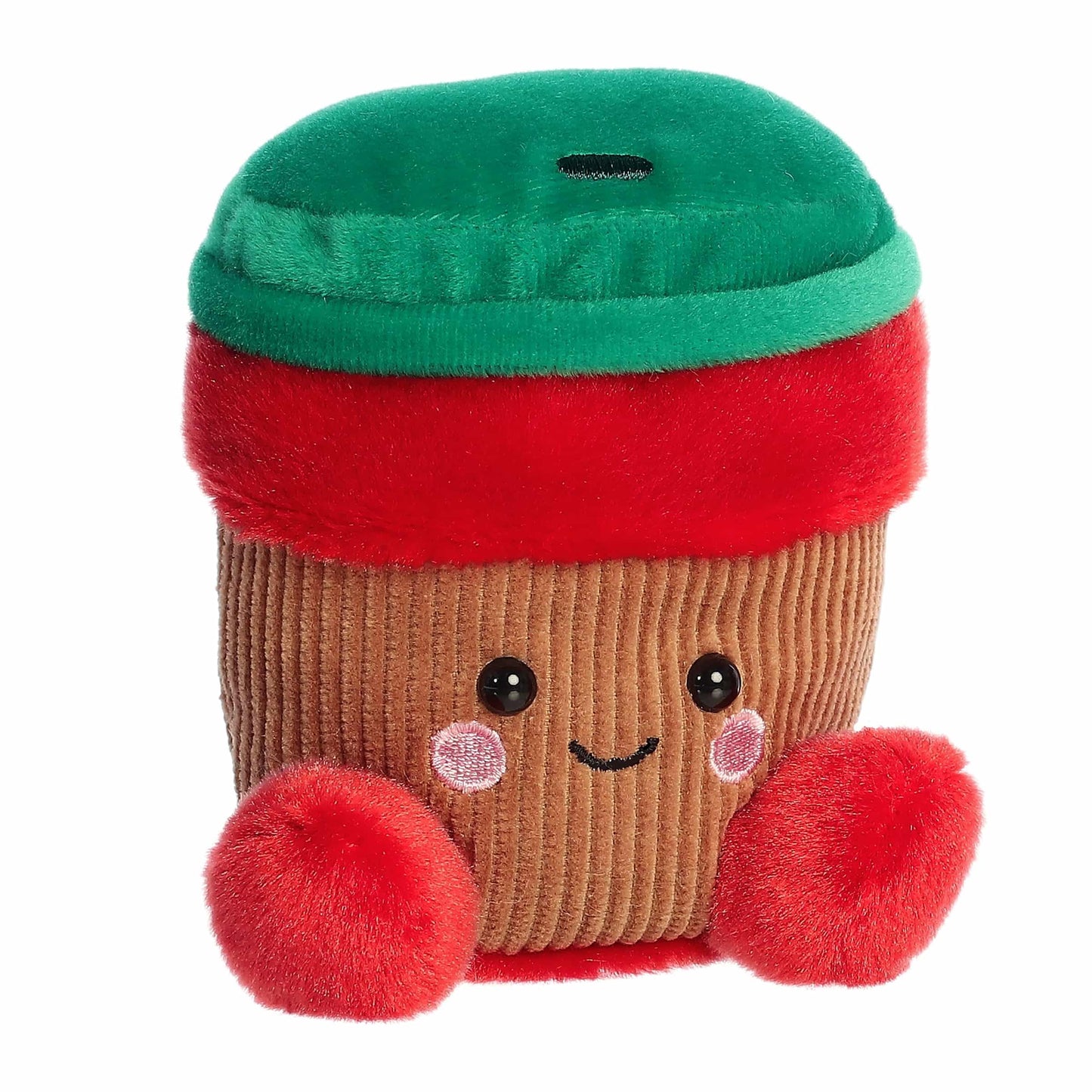 Aurora® Festive Palm Pals™ Jo Peppermint Mocha™ Stuffed Animal - Fun Collectible Plush for Kids and Adult Collectors - Perfect for Holiday Decorations
