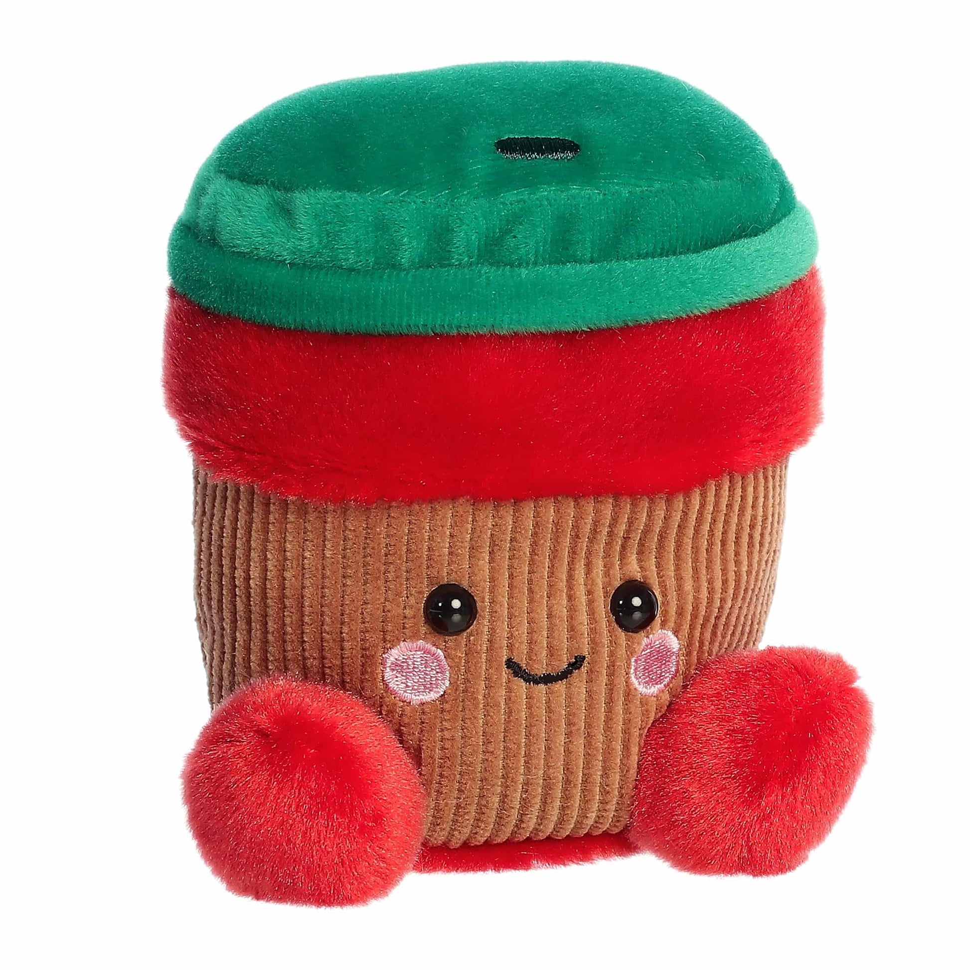 Aurora® Festive Palm Pals™ Jo Peppermint Mocha™ Stuffed Animal - Fun Collectible Plush for Kids and Adult Collectors - Perfect for Holiday Decorations