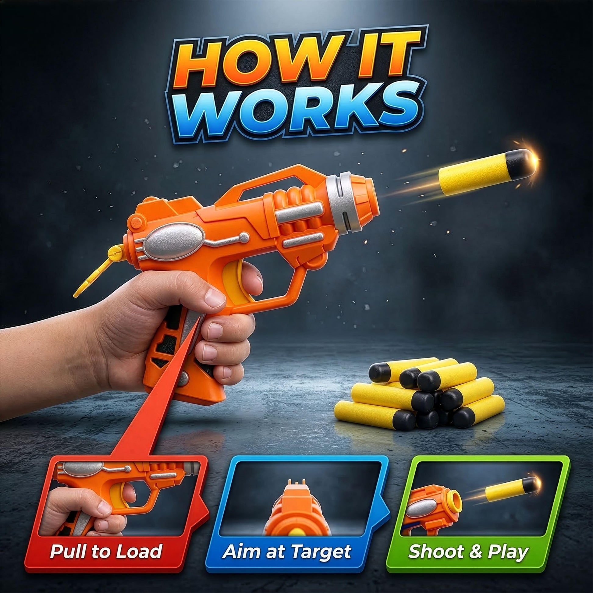 6 Pack Mini Foam Dart Blasters for Kids with 36 Darts, Micro Toy Foam Dart Guns, Nerf Compatible Mini Blaster Set, Bulk Party Favors, Small Toy Guns