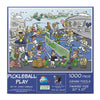 SUNSOUT INC - Pickleball Play - 1000 pc Jigsaw Puzzle by Artist: Jonny Hawkins - Finished Size 20" x 27" - MPN# 80143
