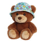 Aurora® Vibrant SmileyWorld® Bucket Hat Bear Stuffed Animal - Eye-Catching Designs for Retro Decor - Toys for Bedrooms, Birthday Gifts,