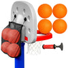 Set of 4 Mini Basketballs with Storage Net, Designed for Little Tikes Basketball Hoop (Backboard Mounted) Indoor/Outdoor Use for Kids, 7” Inflatable