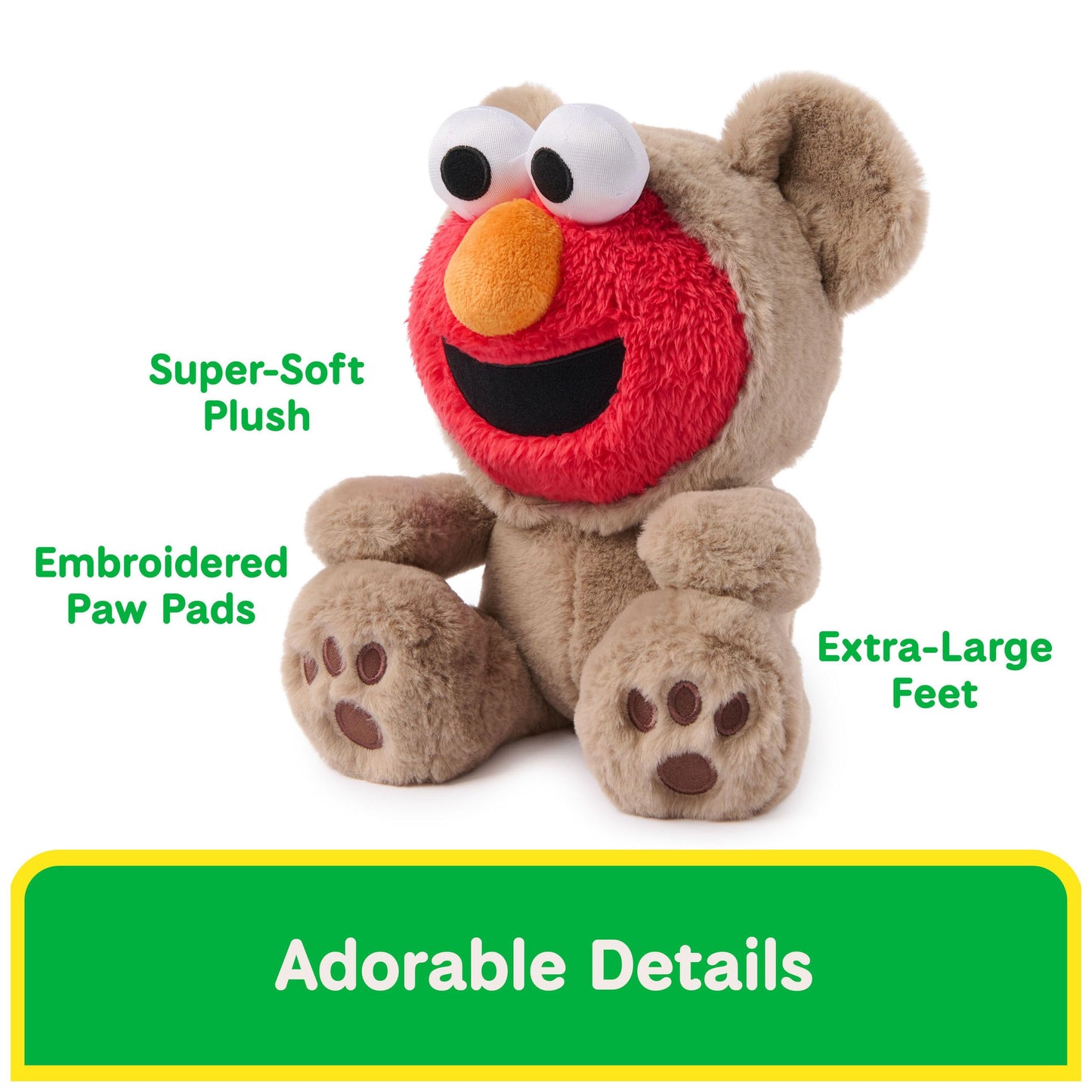 GUND Sesame Street Elmo x Kai Bear 10-Inch Buddy-Up Plush Toy Ages 1+