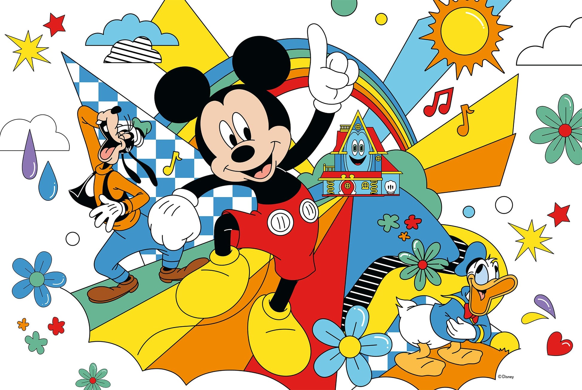 Ceaco Disney Clubhouse 50 PC Floor Puzzle - Family Fun Extra Large Jigsaw - Finished Size is 3' x 2'