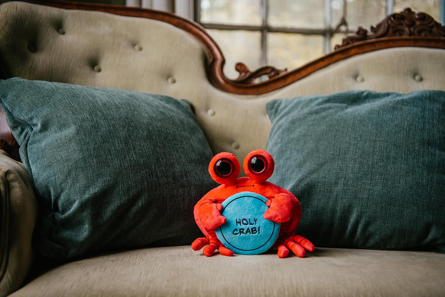 Punchkins Crab Plushie - Holy Crab! Sassy Crab Plush, Gift for Animal Lovers, Cute Plush Toy for Gifting