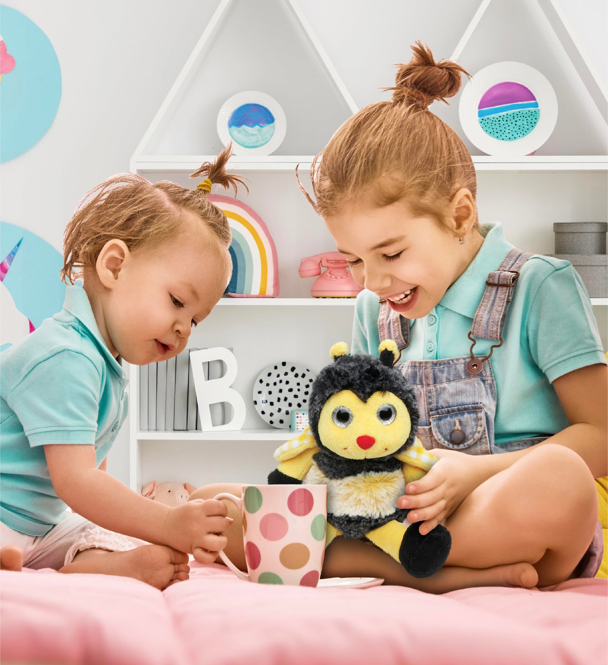 DolliBu Sitting Bee - Soft Realistic Stuffed Animal, Cute Insect Plush Toy for Boys & Girls, Adorable Gift for Baby, Kids & Adults - 7 Inches