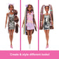 Barbie Fun & Fancy Fashion Doll & Accessories, with Extra-Long Black Hair & 2 Looks, Including Silver Dress & Hair Extension