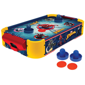 Marvel Spider-Man Air Hockey Table for Kids - Tabletop Air Hockey Game with Pucks, Pushers & Airflow System - Marvel Toys for Kids 4+