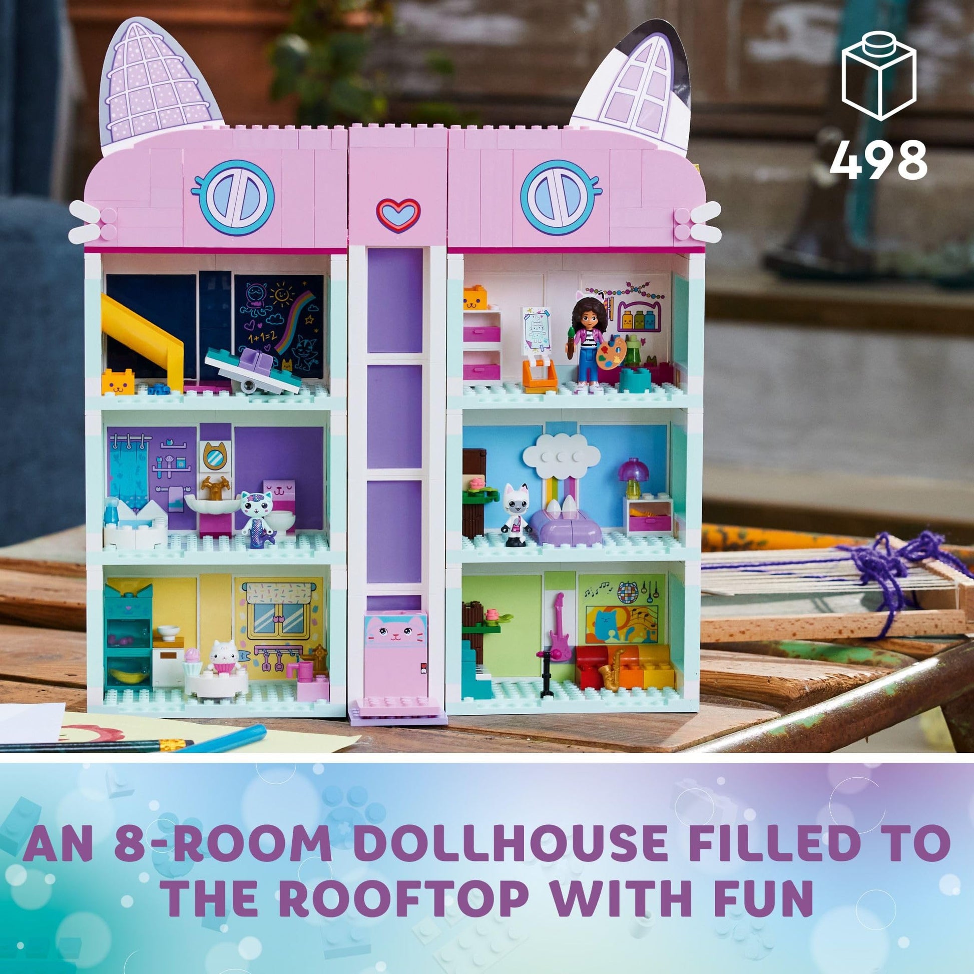 LEGO Gabby's Dollhouse Building Toy - Pretend Play Toy Figures & Playsets for Girls & Boys, Ages 4+ Years - Gift for Birthdays - 8 Room Dollhouse W/ 4