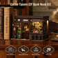 DIY Book Nook Kit with LED Lights | 3D Puzzles for Adults & Teens, Miniatures and Model Building Kits for Bookshelf Decor, Relaxing & Unique Gift