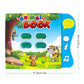 Animal Sound Book for Toddlers 1-3, Interactive Learning Toy with 90+ Sounds, 32 Animals, 8 Pages, 4 Activities, Light-Up Buttons, Educational Baby
