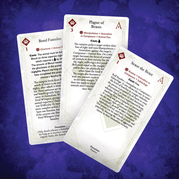 Renegade Game Studios Vampire The Masquerade Discipline Deck 5th Edition Reference Cards - 219 Tarot-Sized RPG Accessory